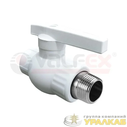 Кран шаровой комбинированный НР 25х3/4 (40/10) бел. VALFEX 10144225 детальная картинка