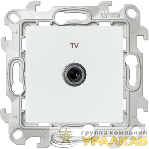 Розетка телевизионная одиночная TV СП Simon 24 IP20 механизм бел. Simon 