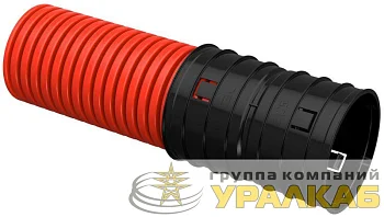 Труба гофрированная двустенная ПНД жесткая d125мм (уп.6м) ELASTA IEK EA-TG13-2-1-2-125-006-K04