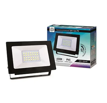 Прожектор СДО-5-20 серия PRO LED 20Вт IP65 6500К 1900лм LLT 4690612005362