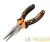 Длинногубцы прямые 160мм никелированные двухкомпонентн. рукоятки Вихрь 