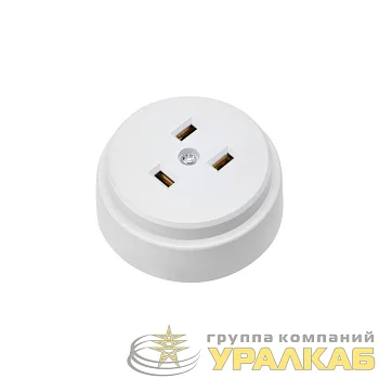 Розетка РШ для электрической плиты 32А 250В 2Р+РЕ (ОУ) бел. Rexant 