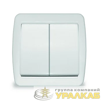 Выключатель 2-кл. ОП Клио 10А IP44 бел. UNIVersal К2223