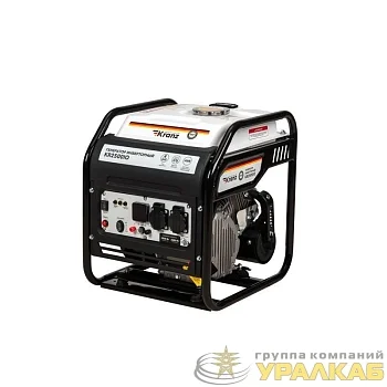 Генератор инверторный KR2500IO 2.5кВт 230В 7л открытый корпус ручной старт KRANZ 