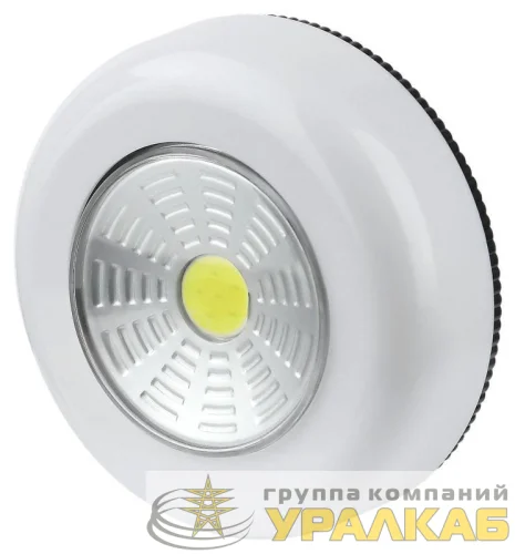 Фонарь светодиодный подсветка SB-101 пушлайт (СОВ 3хААА 1шт в пак.) бел. Трофи Б0052747 детальная картинка