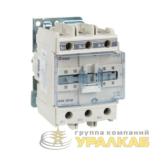 Контактор КМЭ 80А кат. 380В AC 1НО+1НЗ EKF 