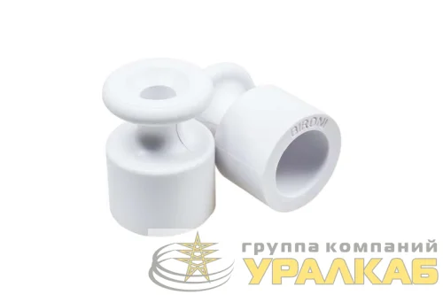 Изолятор ОП пластик бел. (уп.100шт) Bironi B1-551-21-100 детальная картинка