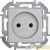 Розетка 1-м СП Inspiria 16А IP20 250В 2P механизм алюм. IEK 