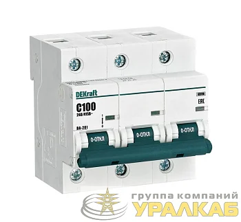 Выключатель автоматический модульный 3п C 100А 10кА ВА-201 DEKraft 13009DEK