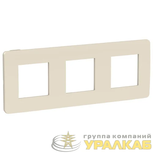 Рамка 3-м UNICA STUDIO беж./беж. SchE NU280644 детальная картинка