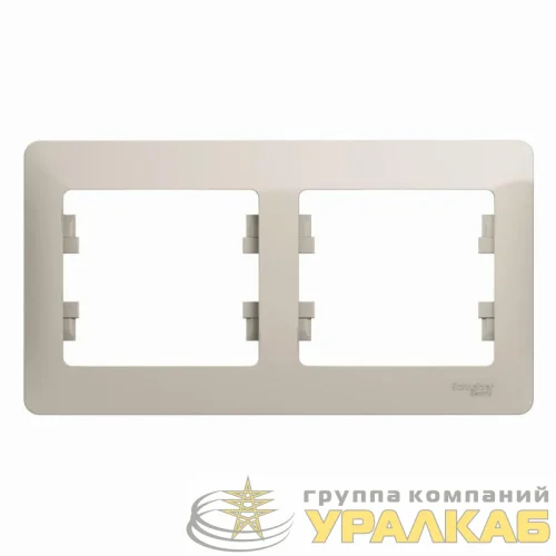 Рамка 2-м Glossa горизонт. молоч. SE GSL000902 детальная картинка