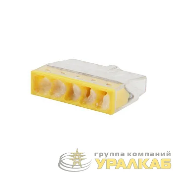 Экспресс-клемма строительно-монтажная СМК 2273-245 5-проводная 0.5-2.5кв.мм с пастой (блист.6шт) Rexant 07-3219-6 Экспресс-клемма строительно-монтажная СМК 2273-245 5-проводная 0.5-2.5кв.мм с пастой (блист.6шт) Rexant 07-3219-6