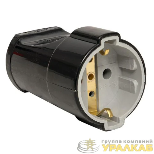 Гнездо штепсельное с заземл. черн. 16А 250В PROxima EKF ASG16-30-r детальная картинка