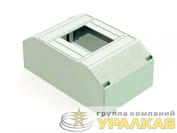 Корпус навесной ЩРН-П-2/4 12.5х7.8х5.8 2-4мод. IP30 пластик. бел. DEKraft 