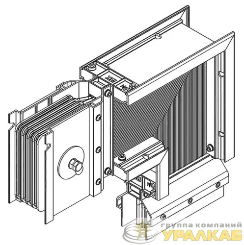 Секция угловая вниз н/уг. 5000А Al 3L+N+PER НК IP55 тран. IEK 
