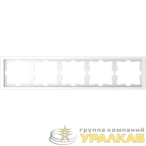 Рамка 5-м Merten D-Life SD бел. лотос SchE MTN4050-6535 детальная картинка