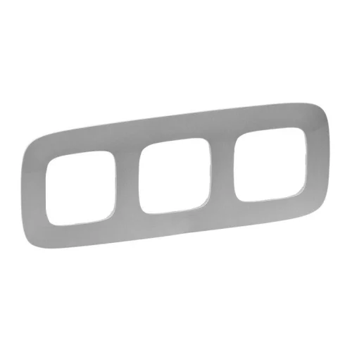 Рамка 3-м Valena Allure универсальная алюм. Leg 