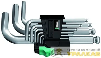Набор Г-образных ключей 950/9 PKS Hex-Plus 3 9 предметов (1.5/2/2.5/3/4/5/6/8/10мм) Wera WE-133163