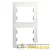 Рамка 2-м Glossa вертикал. бел. SE 