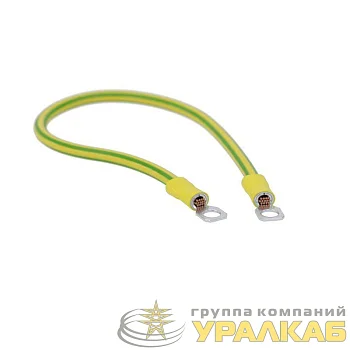 Перемычка медная сеч. 6кв.мм с наконечниками под винт М6 в комплекте с метизами L 500мм DKC 