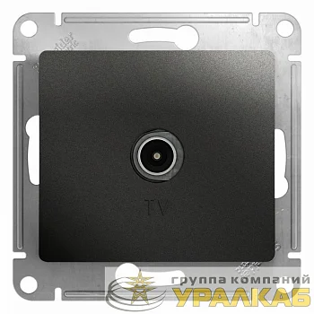 Розетка телевизионная TV Glossa коннектор механизм антрацит SE GSL000793