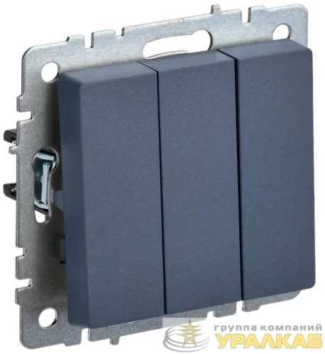 Выключатель 3-кл. СП BRITE ВС10-3-0-БрМ 10А механизм маренго IEK 