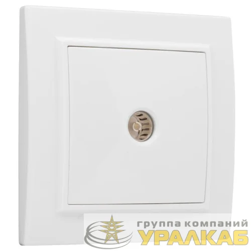 Розетка телевизионная TV 1-м СП Минск 5-862МГц 75Ом бел. Basic EKF ERA00-027-10 детальная картинка
