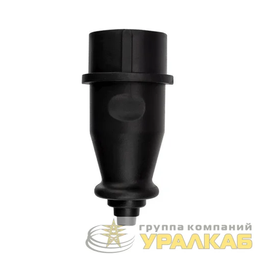 Вилка переносная влагозащ. 3P+PE 32А IP44 каучук черн. Rexant 111-006 детальная картинка