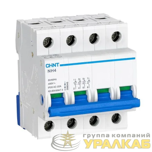 Выключатель нагрузки 4п 32А NH4 (R) CHINT 398046 детальная картинка
