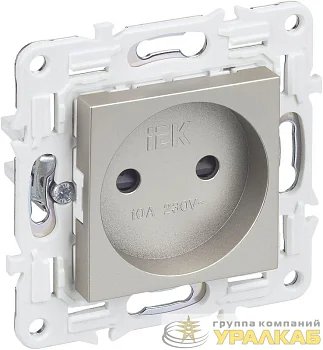 Розетка SKANDY 10А без заземл. защ. шторки SK-R01Sh шампань IEK 