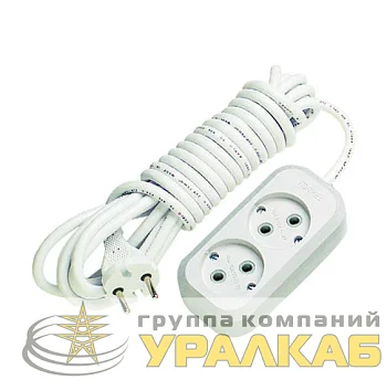 Удлинитель 2х5м без заземл. 10А IP20 Makel MGP104