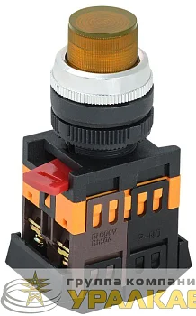 Кнопка ABLFP-22 d22мм 1з+1р 240В неон желт. IEK BBT20-ABLFP-K05