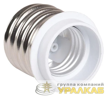 Патрон-переходник для ламп с цоколем E27 на цоколь E40 ПР40-27-К02 пластик. бел. (инд. упак.) IEK 