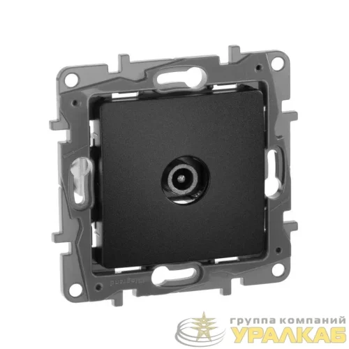 Розетка телевизионная оконечная TV СП Etika 5дБ 5-862МГц механизм антрацит IEK 