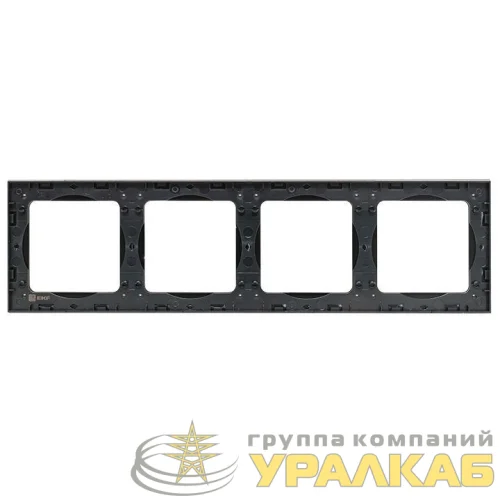 Рамка 4-м Стокгольм металл. черн. PROxima EKF EZM-G-305-10 детальная картинка
