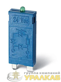 Модуль индикации и защиты LED + варистор 6...24В AC/DC зел. FINDER 9901002498