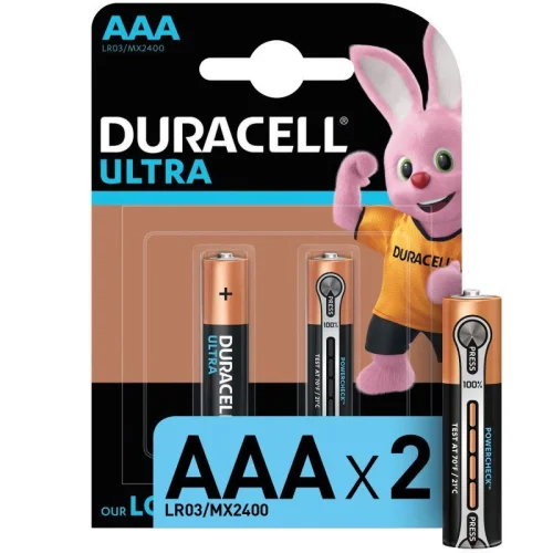 Элемент питания алкалиновый AAA/LR03-2BL Ultra Power (блист.2шт) Duracell Б0038760 детальная картинка