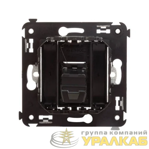 Розетка USB 2.0 1-м СП Avanti "Черный матовый" тип А-А DKC 4412403 детальная картинка