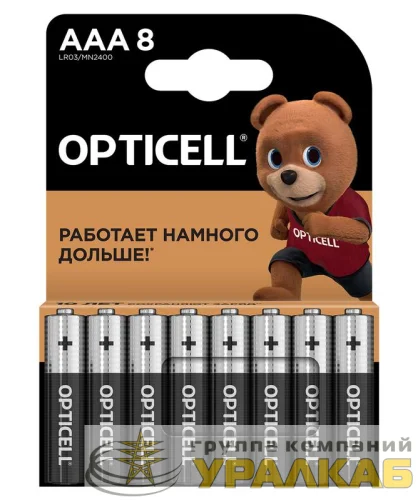 Элемент питания алкалиновый AAA/LR03 (блист. 8шт) Basic Opticell 5051009 детальная картинка