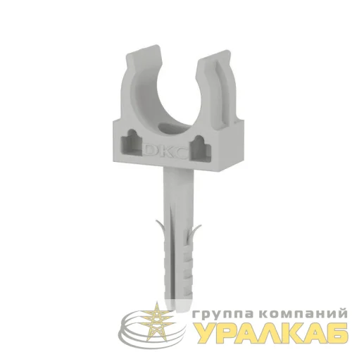 Держатель для труб (клипса) d16мм с защелкой и дюбелем (розн. уп.10шт) DKC 51316R детальная картинка