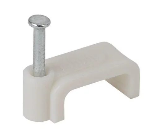 Скоба 5мм плоская пластиковая (уп.50шт) ЭРА 