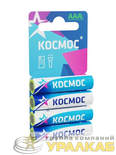 Элемент питания солевой AAA/R03 4хBL (блист.4шт) КОСМОС KOCR034BL детальная картинка