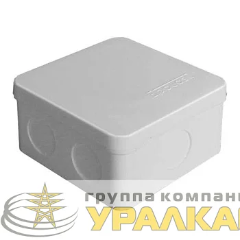 Коробка распределительная ОП 84х84х45мм IP54 7 выходов без гермовводов крышка защелкивающаяся сер. Epplast 125102