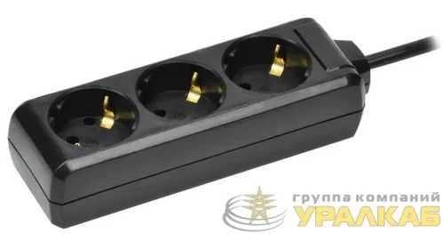 Удлинитель 3х5м с заземл. 16А IP20 У03 250В ПВС 3х1 черн. IEK 