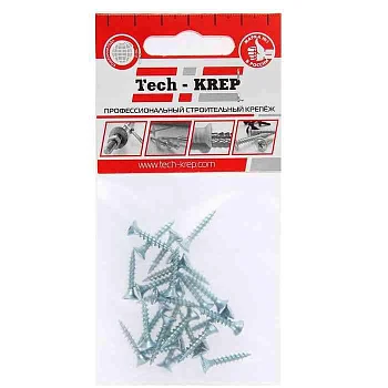 Шуруп универсальный 3.5х20 цинк. с потайной головкой (уп.26шт) пакет Tech-Krep 