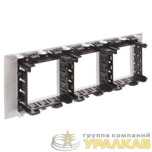 Рамка-суппорт 6мод. Avanti для In-liner Front серебристый металлик DKC 4404916 детальная картинка