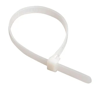 Хомут кабельный 7.6х400 нейл. бел. (уп.100шт) IEK 