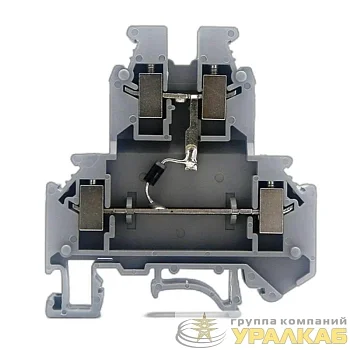 Клемма со встроенным диодом винтовой зажим 4 точки подключения 4кв.мм сер. DKC 