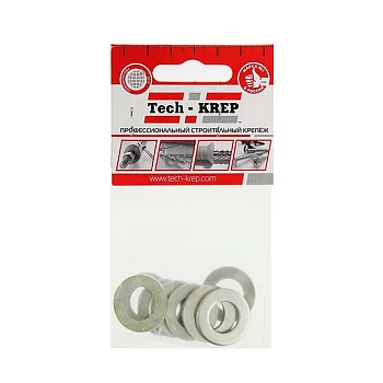 Шайба плоская М12 цинк. DIN 125 (уп.8шт) пакет Tech-Krep 