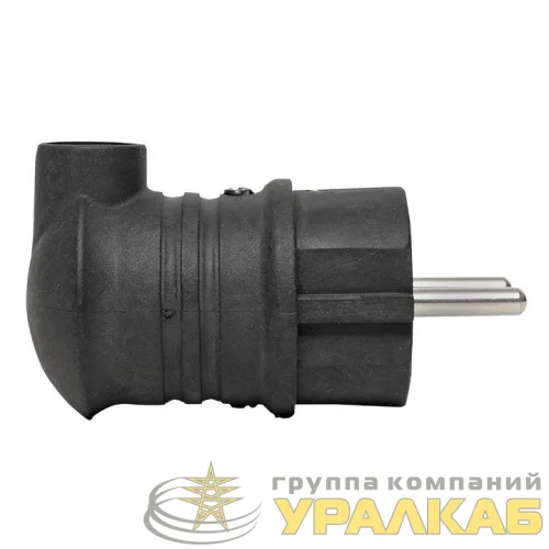 Вилка угловая 16А 2P+PE 230В IP44 каучук черн. PROxima EKF RPS-017-16-230-44-r детальная картинка